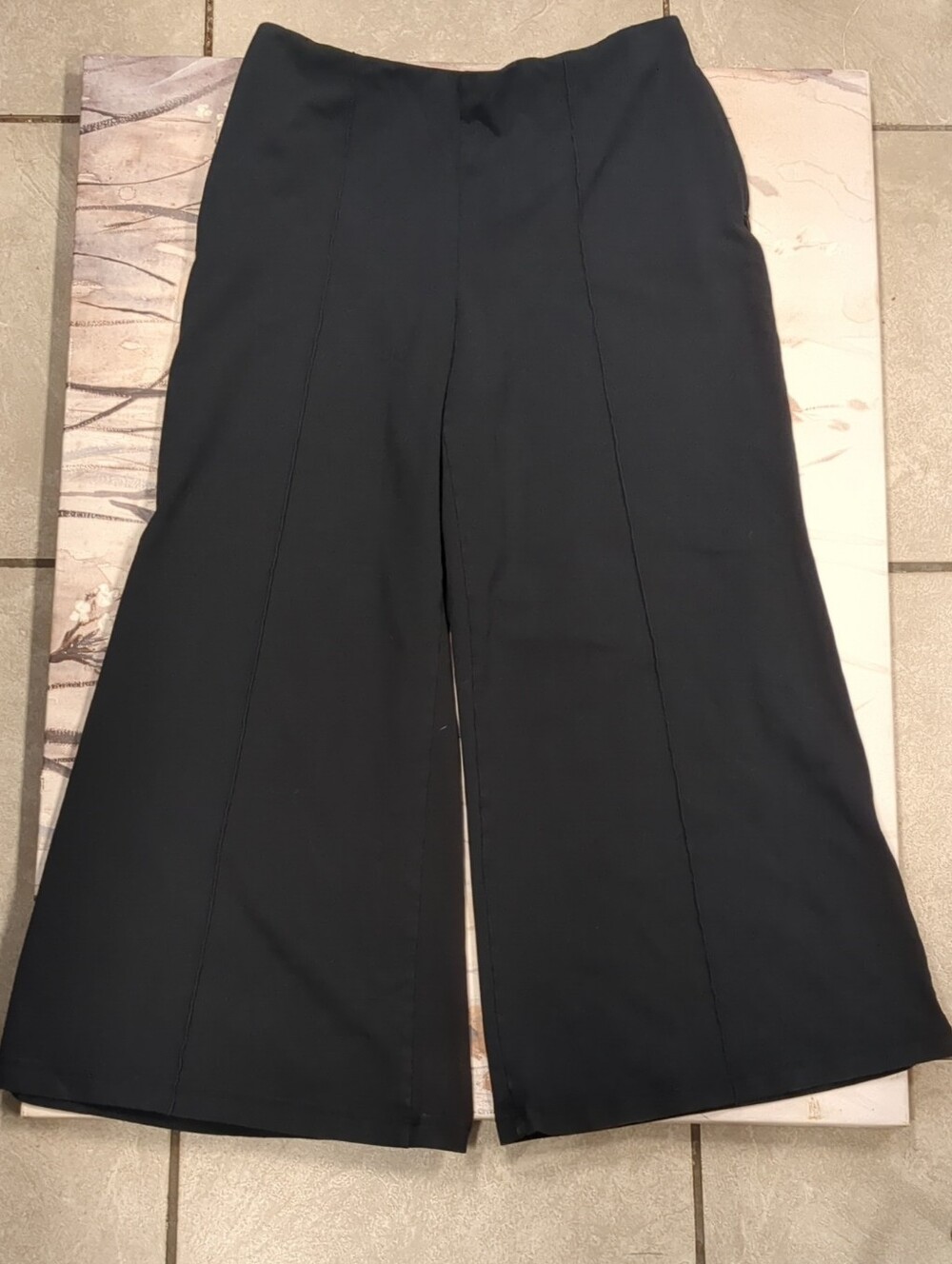 Lands' End Women's Wide-Leg Pants in Black